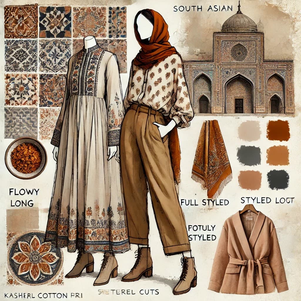 Street Royalty look — textured fabrics, flowing structure